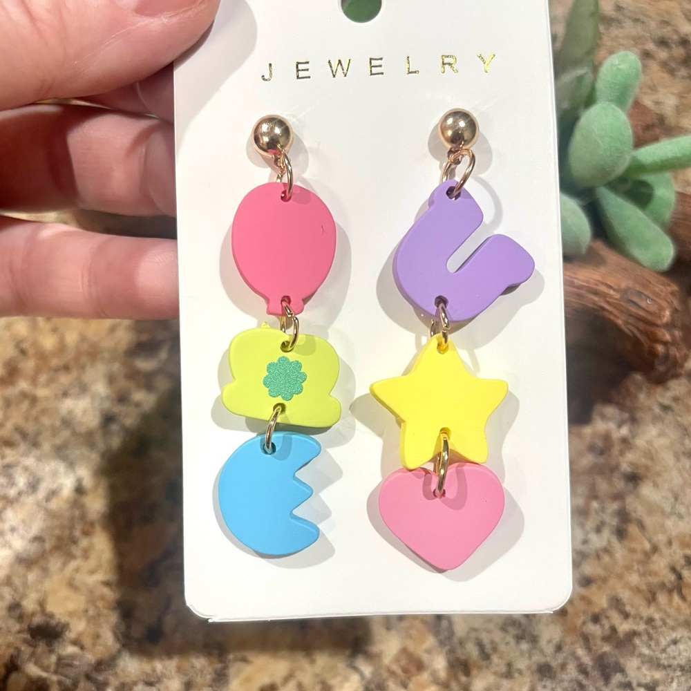 Lucky Charms Marshmallow Dangle Earrings - Picture 6 of 8